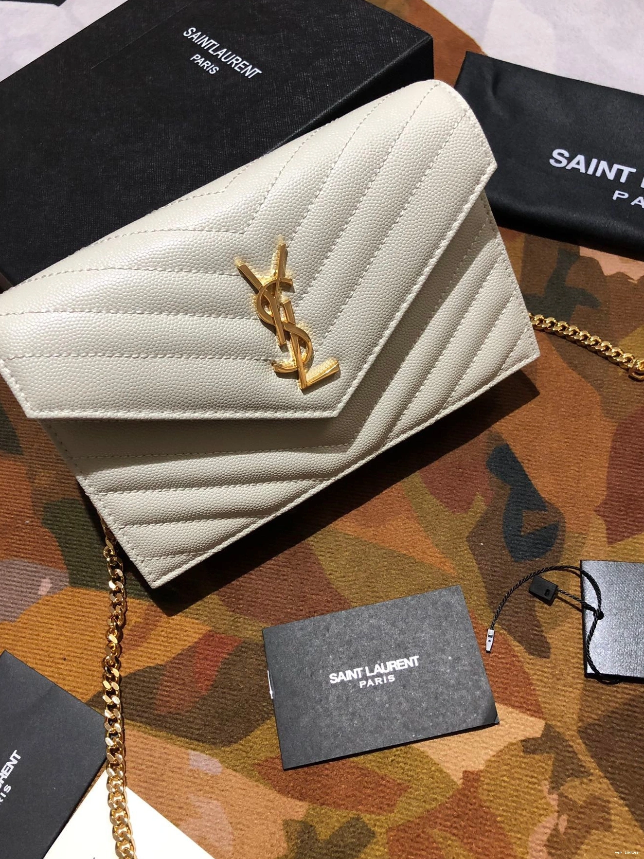 Rep ladies REP WALLET MATELASSÉ YSL CHAIN CASSANDRE 0713